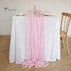Heat Resistant Table Runner Sheer Flowing Runner, Chiffon Wedding Elegant Solid Color Durable for Dining Home Bridal Shower Party Decor Decorative