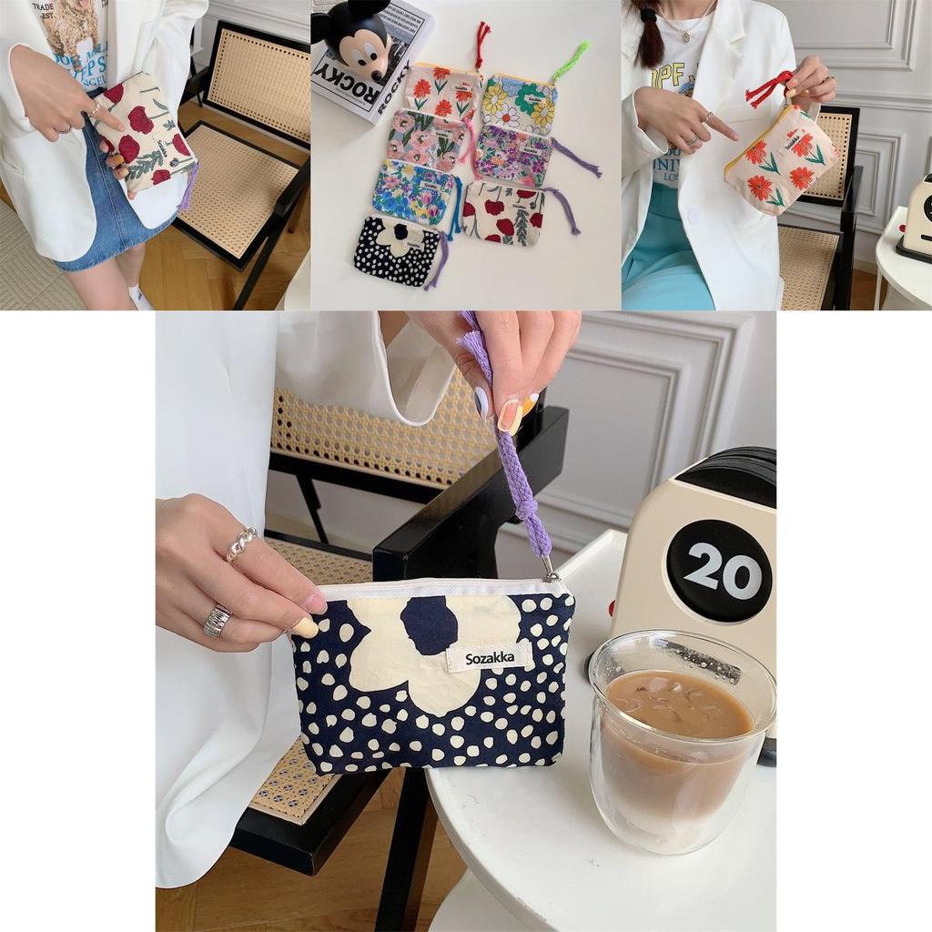 Stylish Japanese Colorful Drawstring Cosmetic Bag For Daily Use And Travel Storage