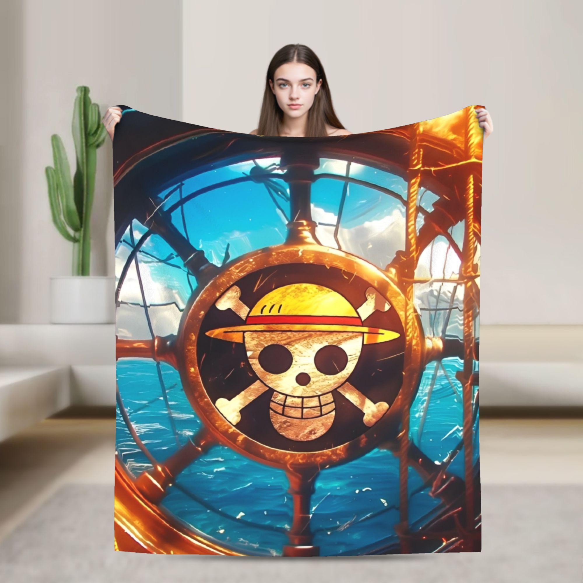 

Warm Soft Blankets Decorative One Anime P-Pieces Throw Blanket Flannel Bedspread For Outdoor Pattern Sofa Bed Cover 75x90cm