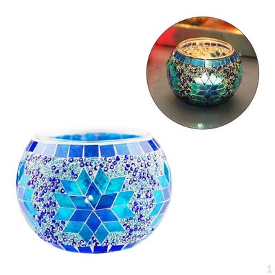 Bubbels Mozaïek Glas Houder Theelicht Kandelaar Kandelaar Pot Bruiloft Verloving Decoratie