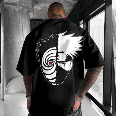 Naruto Anime Merchandise Herren Übergröße T-Shirt Kurzarm Atmungsaktiv Gut Bequem Mode Lässiges Oberteil Damen Herren Bequeme Kleidung