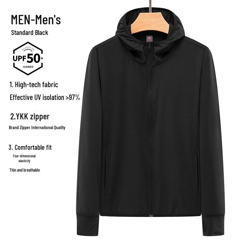 Erkek ve Kadın UPF 50+ Buz İpeği Uzun Kollu Güneş Koruyucu Ceket