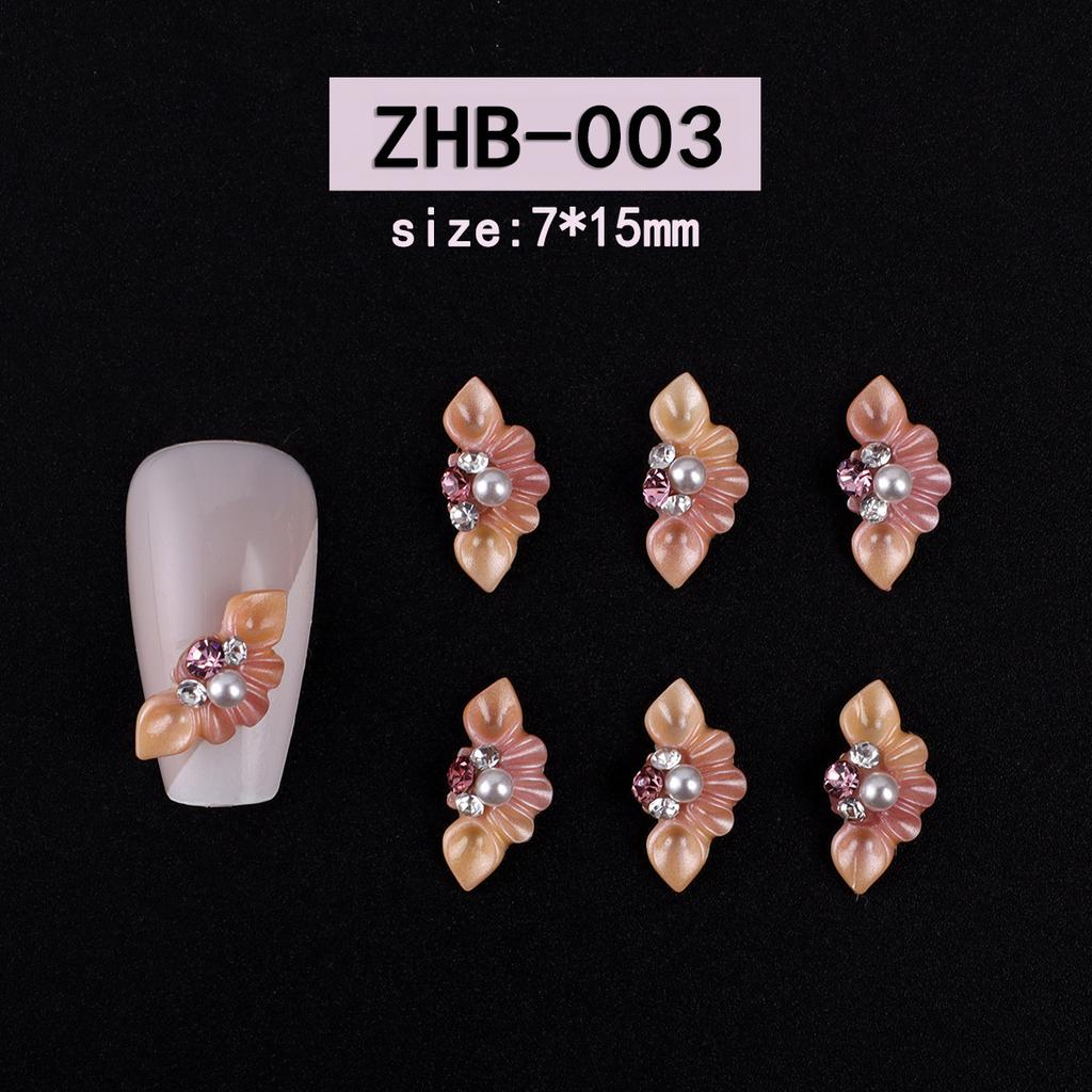 Nagelkunst Harz Diamant Schmuck Nagel Dreidimensionale Schnitzerei Diamant Schmuck Symphony Blume Tragen Nagelaufkleber