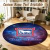 Round Rug Custom NameIpswich Town Pattern Non Slip Carpet Home Floor Decor