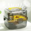 Hamster Cage with Transparent Upper Cover Matte Bottom Design Dual Use Indoor Outdoor Cooling Feature Pet House