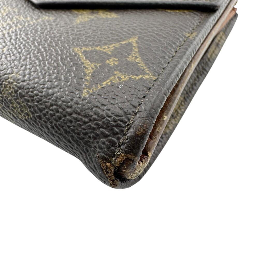LOUIS VUITTON M61660 Vintage W Hook Wallet Compact Wallet Monogram Monogram Portonet Bie Cult Credit Tri-fold wallet Brown Monogram Used