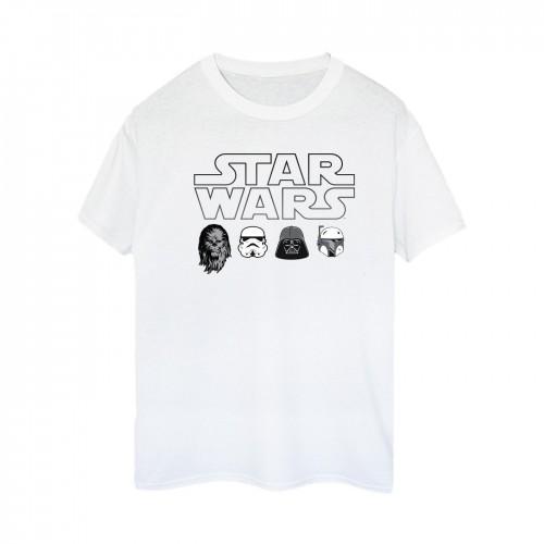 

Star Wars Womens/Ladies Character Heads Cotton Boyfriend T-Shirt S