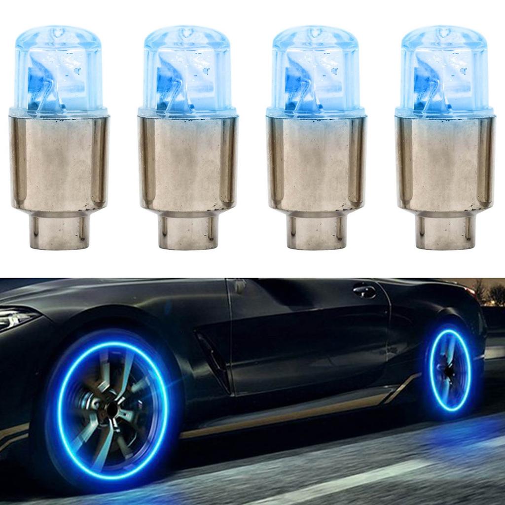 Reifenventilkappen-Licht-Set mit bunten LEDs 4er-Set Wasserdichtes Design