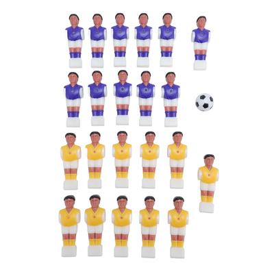 Mesa de Futebol de Mesa Totó Peças de Reposição Jogador com 11 Jogadores de Totó Roxo 11 Amarelo Preto Branco