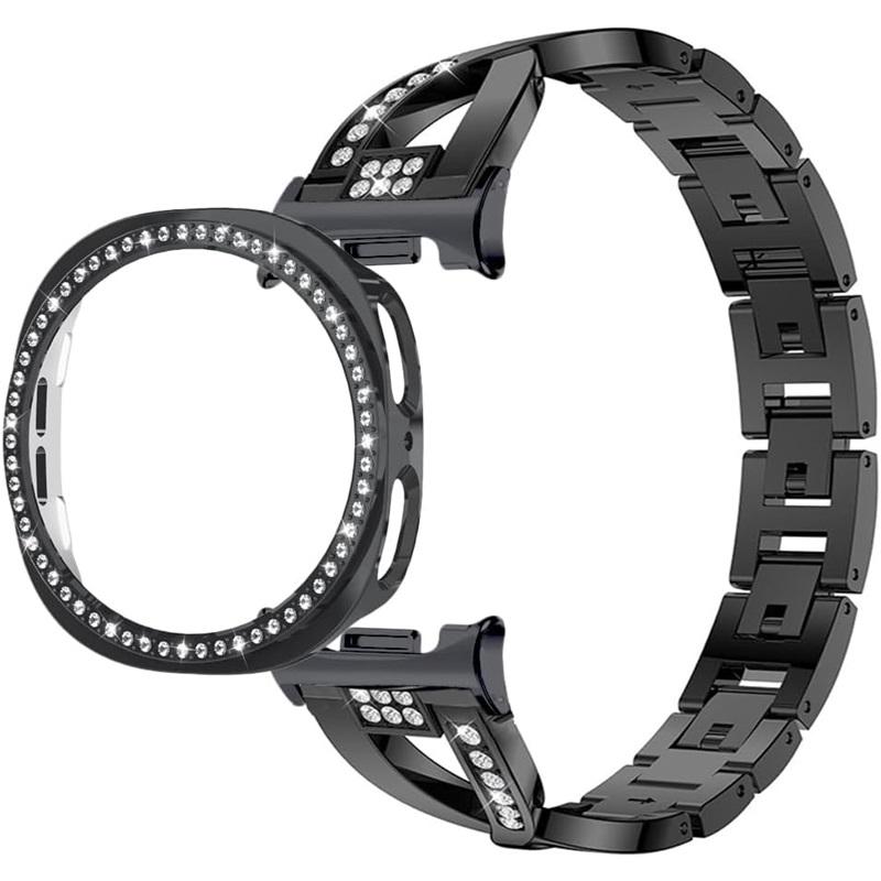 

Women s Strap for SAMSUNG Galaxy Watch8 40mm 44mm LTE Watch Band with Case,sparkle Shiny Starlight Replace Band Protective Shell Galaxy Watch8 40mm