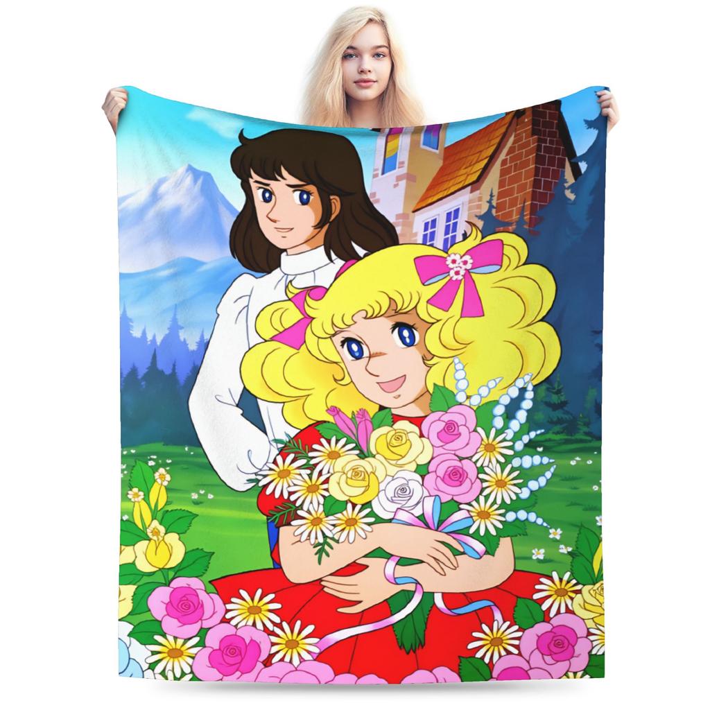 Anime Candy Candy Blanket Quality Soft Warm  Throw Blanket Winter Child Couch Bed Pattern Bedspread