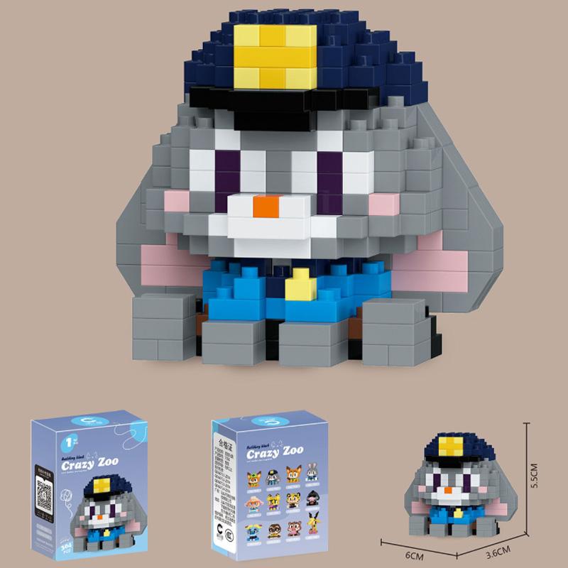 Latest Zootopia Micro Construction Blocks Set - Cute Nick Judy Figure Small Brick Figure Toys For Fans Birthday Valentine Gift