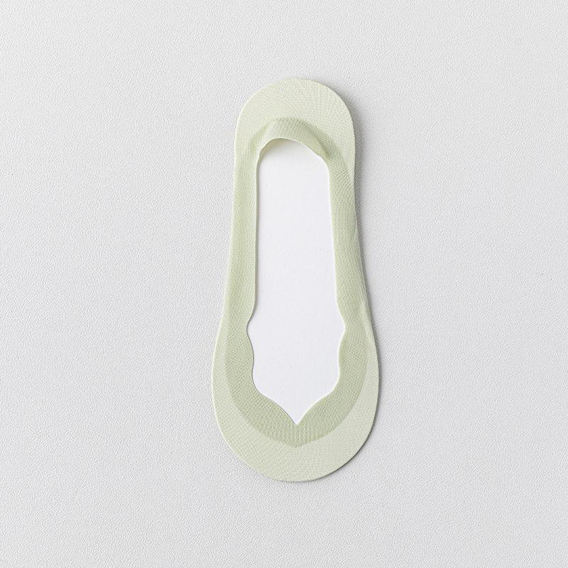 Summer Ultra-thin Breathable Sock Slippers Solid Color Ice Silk Low Cut Boat Socks Silicone Anti-slip Invisible No Show Socks