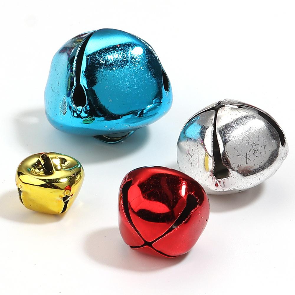 20-30pcs/bag 15/20/25/30mm Mix Color Jingle Bells Christmas Bell Charm Beads Metal Bells For Christmas Festival Party Decoration