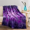 Purple Mandala Floral blanket with Abstract Ornamental Pattern Design  blanket, suitable for use in the bedroom, living room, on the sofa