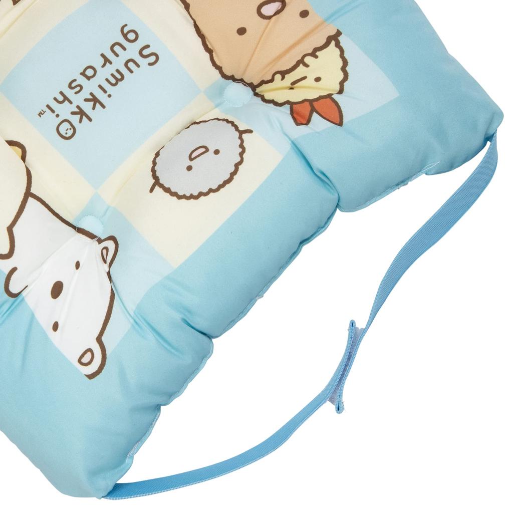 MORIPiLO Sumikko Gurashi Chair Comfortable for Cute Morishita Makura San-X Cushion, Blue, 30x30x7cm, Thick, Bottoms, School, Kindergarten, Children's