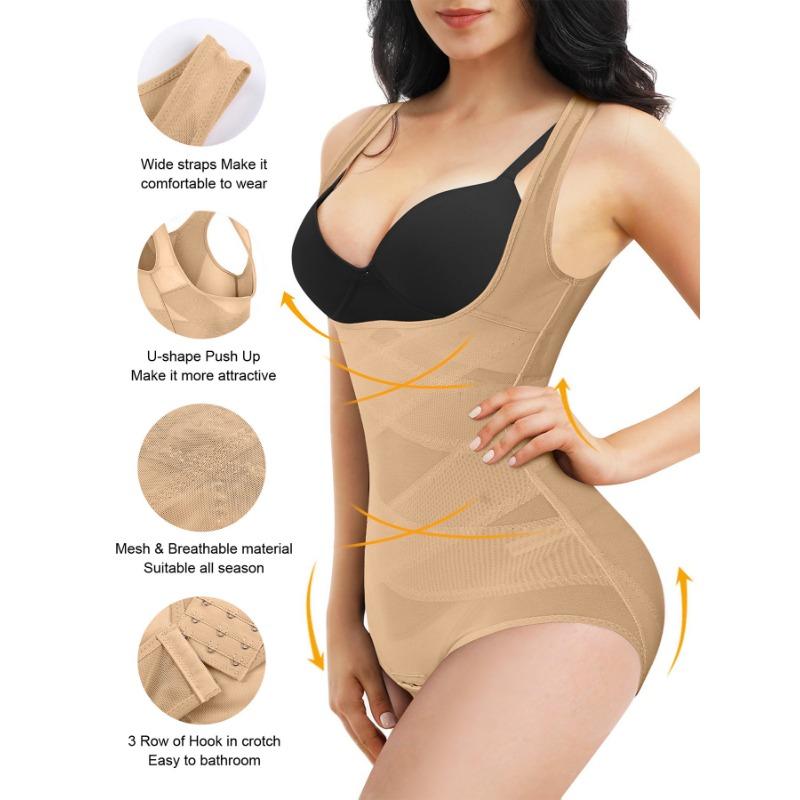 Women Thin Mesh Breathable Seamless One Piece Shapewear Tummy Control Waist Cincher Butt Lifter