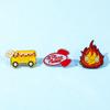 Creative Personality Little Fire Man Metal Badge Flame Cassifa Car On Fire Alloy Brooch Pin Decoration