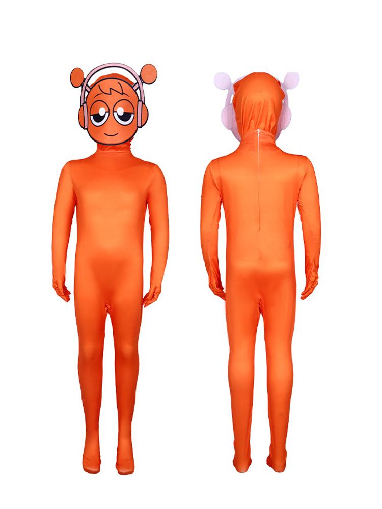 Sprunki Cosplay Costume Adult Kids Monster Horror Game Jumpsuit Bodysuit Carnival Party Role Play Child Girl Clothes