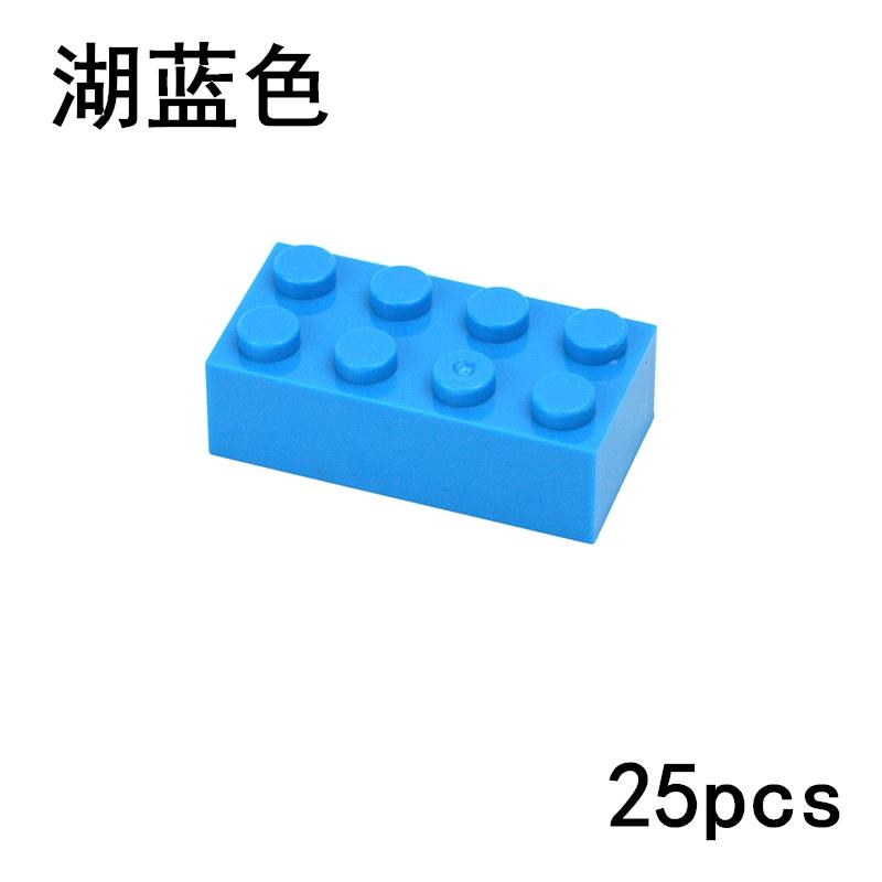 25pcs DIY 2x4 Dots Thick Figures Block Bricks Learning Educational Classic Assemblage Brick Playset Fits For Leduo 3001 Toys Playsetss For Children