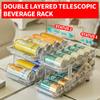 1 Can Stacking Storage Rack, Double-layer Extendable Beverage Storage Box Suitable for Home Storage of Cans and Beverages