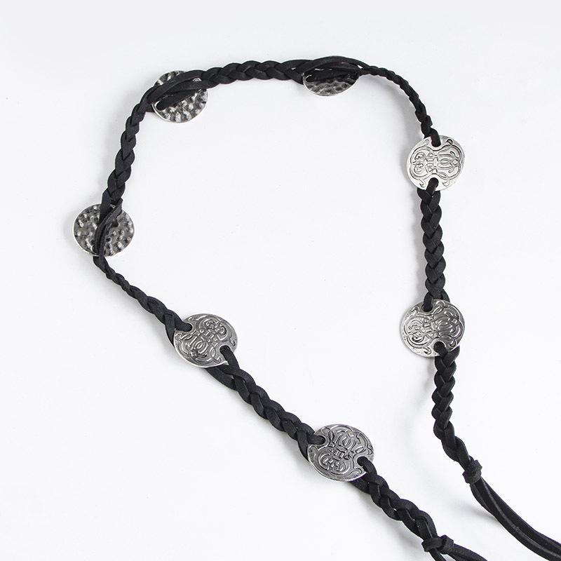 Bohemian Ethnic Belt Accessories Fine Retro Brown Vacation Decoration with Skirt Women's Waist Rope