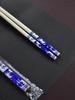 Sheng Rong Ya 24CM Individually Wrapped Blue-White Disposable Chopsticks for Fast Food, Hotel, Hot Pot, and Takeaway