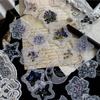Lace Floral Dance: Retro Floral & Butterfly Sticker Pack for Journals