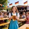 Halloween Costume For Girls Oktoberfest Cosplay Dress With Polyester Fabric For Kids