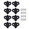 8PCS Nylon Kayak Lashing J Shape Hooks with Flat Head Screws Black Kayak Hooks Replacement for Boating Accessories