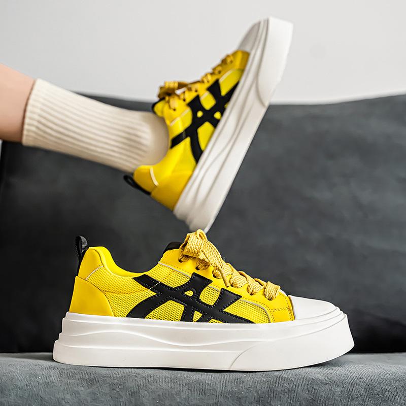 Personalized board shoes fashionable and versatile 2026 new summer hollow breathable shoes mesh flying woven skateboard shoes