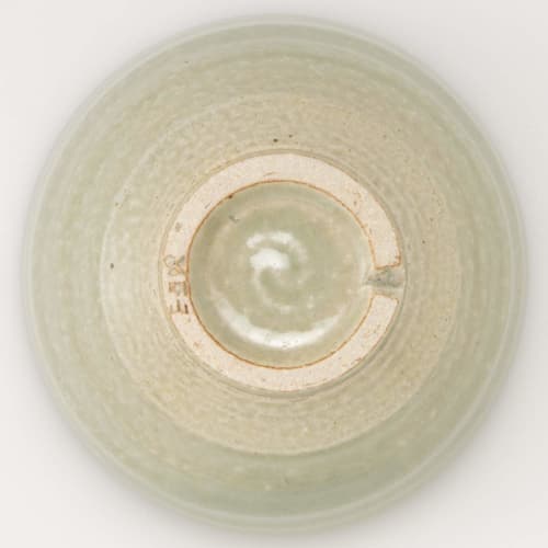 Marui Seito Shigaraki Ware Hechimon Matcha Bowl, Meizan Kiln, Green Glaze, Diameter: Approx. 13.5cm X Height: 8cm, Made In Japan, Ceramic, MR-3-2702