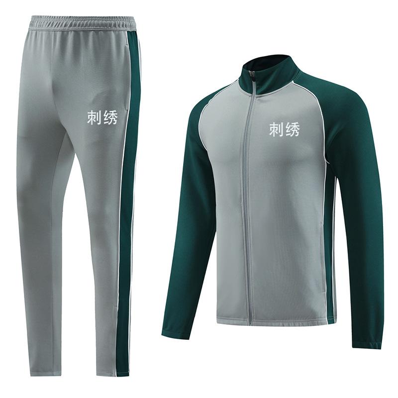 New jacket jersey winter long-sleeved training jersey club basic football jersey set team logo wholesale S