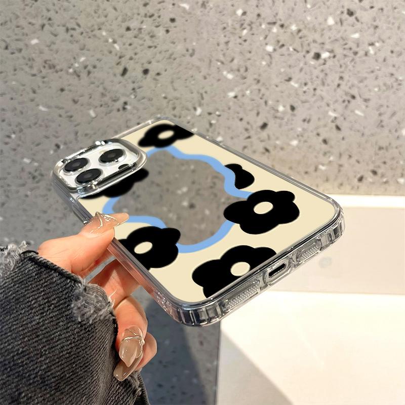 Mobile Phone Cases for iPhone 11 13 XR 15 Pro Max 12 14 Pro Max Case iPhone 16 XS Max Mirror Protective Case Mirror Exquisite Cartoon Waterproof
