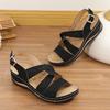Summer new breathable fish mouth open-toe casual one-word buckle sandals