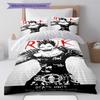 Ryuk Death Note Pattern Bedding Set Quilt Cover Pillowcase Home Decor Gift (1 * duvet cover + 2 * pillowcase, without core)