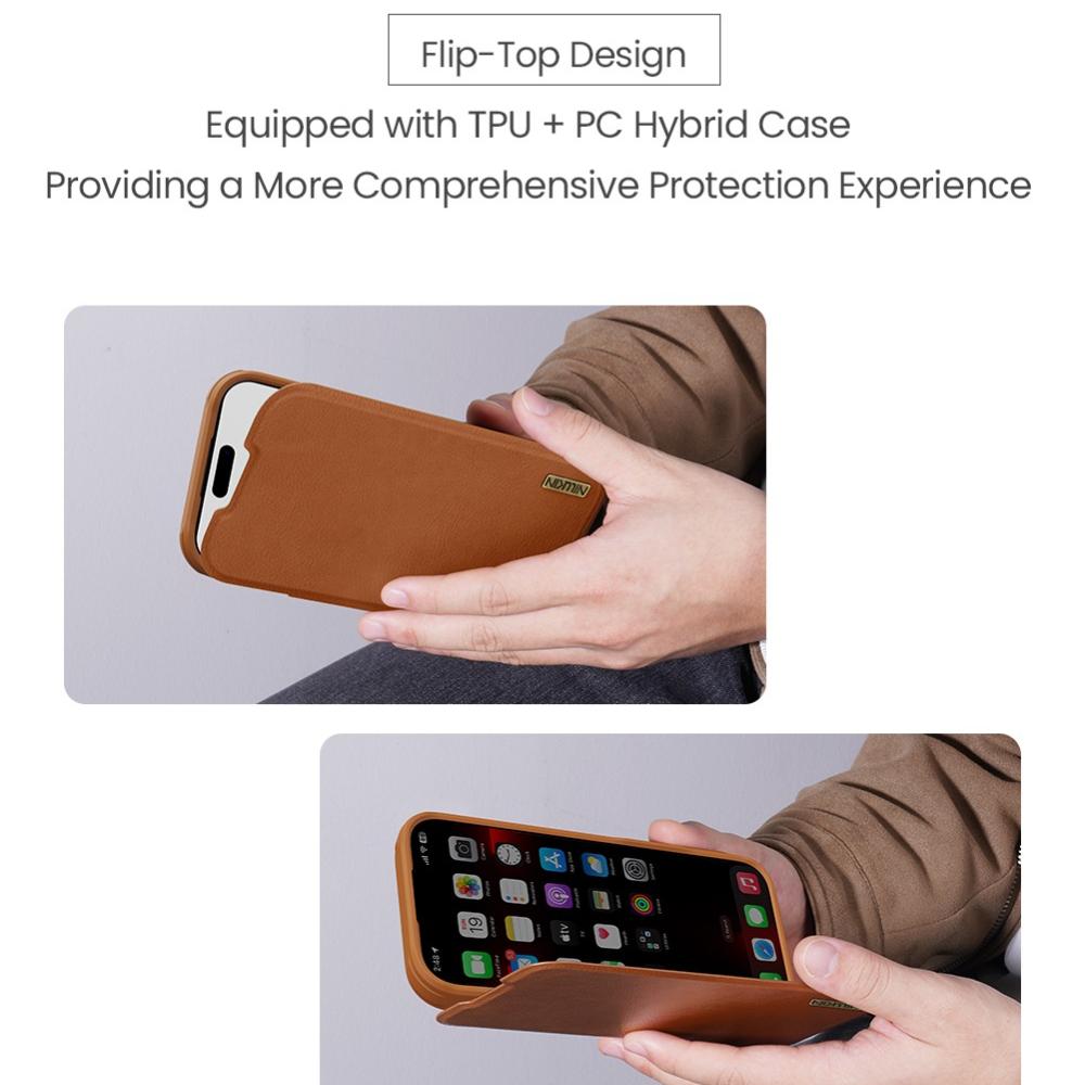 Nillkin pre Apple iPhone 17 Pro Max Air Puzdro na telefón Luxusná peňaženka Obchodný štýl s priehradkou na karty Tašky na telefón Zadný kryt