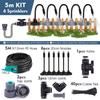 3/8" 9/12mm Misting Cooling System 360° Bend 0.6mm Nozzles Atomizer Sprayers PE Tubing 80 Mesh Filter Garden Irrigation Watering