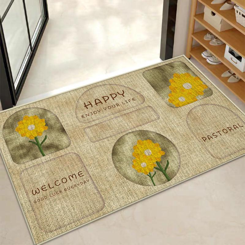 Waschbare Rutschfeste Fußmatten: Saugfähiges Gummi-Leinen für Badezimmer, Toilette, Küche