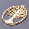 18k Real Gold Plated Stainless Steel Flower Charms Leaves Pendants For Jewelry Making Supplies Breloque Acier Inoxydable Pendant