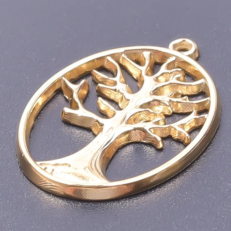 18k Real Gold Plated Stainless Steel Flower Charms Leaves Pendants For Jewelry Making Supplies Breloque Acier Inoxydable Pendant