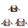 Style Hello Kitty Crossbody Bag For Women And Men With Plaid Pattern And Pusoft Material