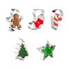 5-Piece Christmas Biscuit Mould Stainless Steel Biscuit Mould DIY Baking Tool Cookie Cutting Mould