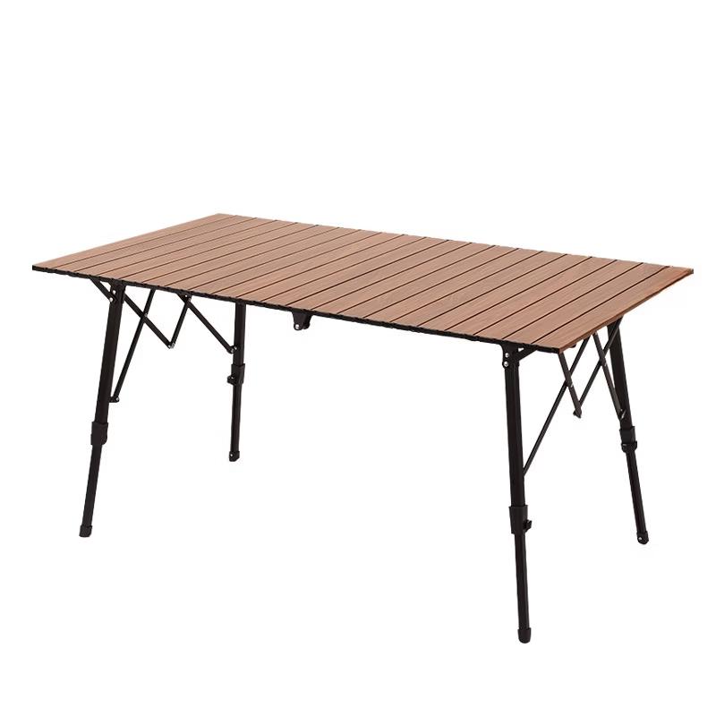 ZISIZ Foldable Adjustable Roll-Up Camping Table