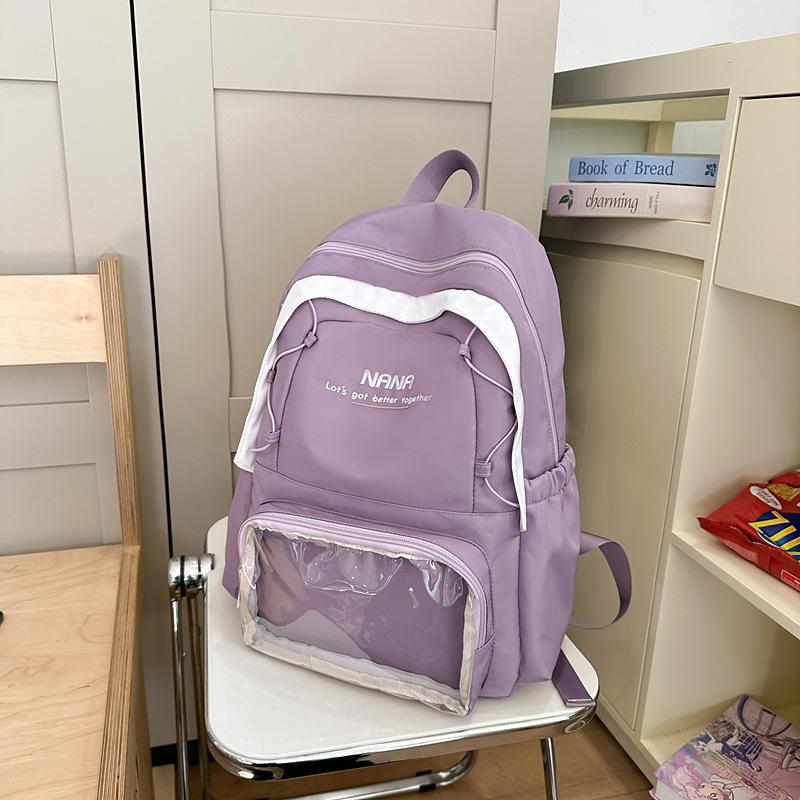 New Backpack Large Capacity Pain Bag Cute Female Student Bag Junior High School Students Leisure Joker Travel Backpack.