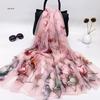 New Silk Beach Stoles Women Hijab Scarf Sunscreen Shawl Wraps Ladies Scarves Foulard Beach Stoles Female Large Bandana Echarpe