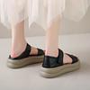Fashion 2025 Summer New Retro Fashion Round Head Open Toe Sexy Thick Bottom Simple and Versatile Comfortable Casual Women's Sandals