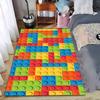 Colorful Building Brick Pattern Carpet for Kids Room Decor Suitable for Use As an Anti-slip for Living Room Bedroom Sofas