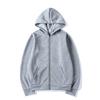 Felpa con cappuccio e zip tinta unita unisex Top sportivo casual