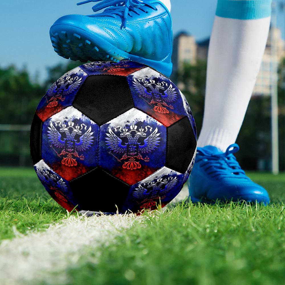 Russian Double Indoor Soccer Ball Colorful Machine Stitched PVC Size 5 Team Training Competition Ready Durable High-Bounce Cool Sports Gift